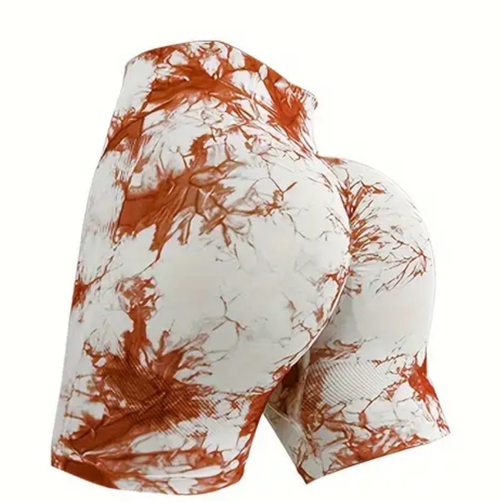 Women's Tie-Dye Shorts - Red and White